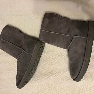 UGG Gray Suede Ankle Boots
